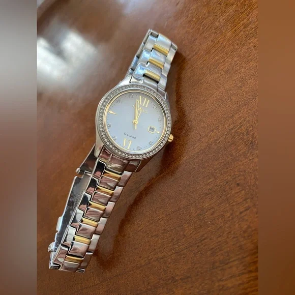 Citizen Eco-Drive Silhouette Women's Two-Tone Stainless Steel Crystal Watch - Picture 3 of 10